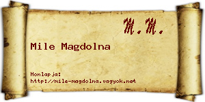Mile Magdolna névjegykártya