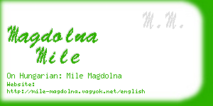 magdolna mile business card